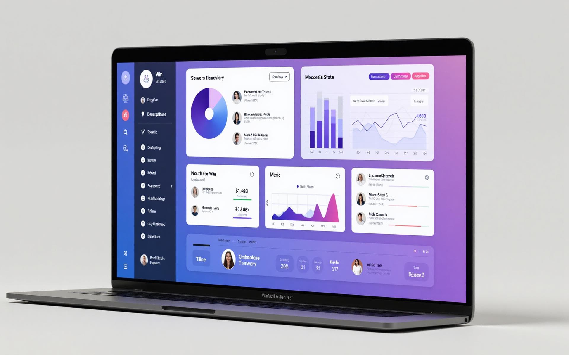 Win Wall Dashboard showing employee accomplishments and analytics